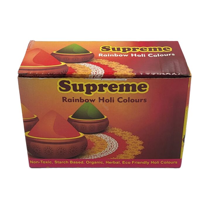 Supreme Herbal Set Of Colored Powders Holi Organic 5x100g