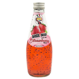 Fruit Drink Flavor Strawberry With Basil Seeds Daddy 290ml