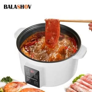 electric multifunctional cooker household hot pot intelligent 800w non stick cookware for kitchen home appliance rice pot 3.5l