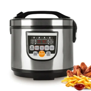 5l rice cooker, 700w multi cooker with led display, non stick inner pot porridge cooking food steamer for family meals