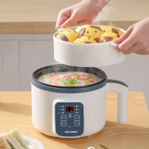 1.7l electric rice cooker single double layer 220v multi cooker non stick smart mechanical multicooker steamed rice pot for home