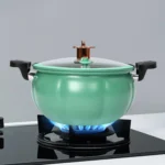 mini pressure cooker,8l multi function pressure cooking pot,pumpkin shaped double handle pressure cooker,dishwasher safe (green)