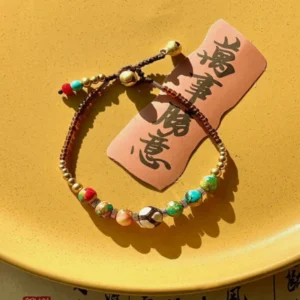 tibetan ancient method woven braided bracelet nepal coco exotic bell women bracelet bohemian hand rope bracelet handmade crafts