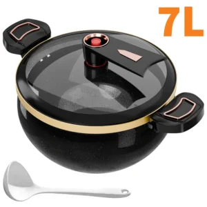 micro pressure pot soup pot+spoon household 7l large capacity 27cm stew pot multi functional non stick pot induction cooker gas