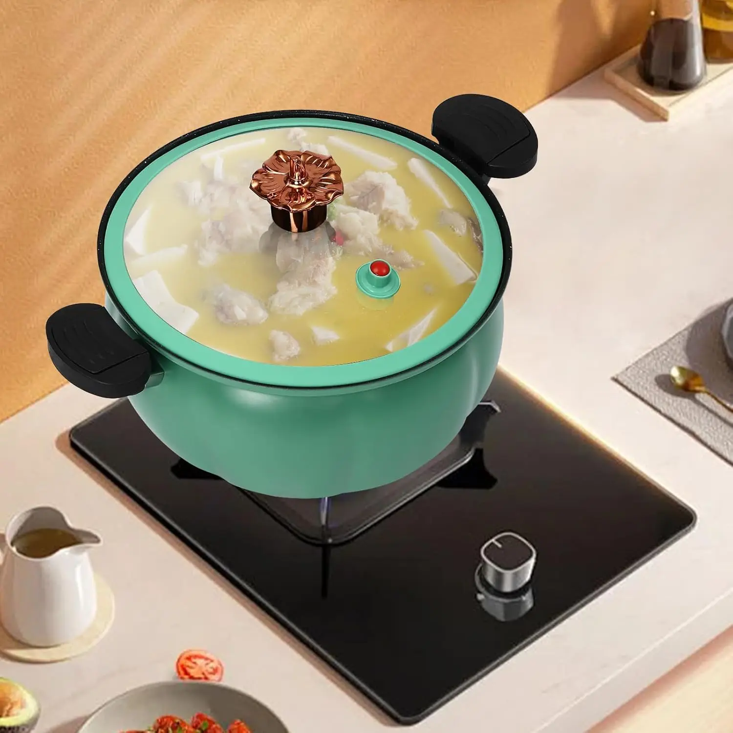 mini pressure cooker,8l multi function pressure cooking pot,pumpkin shaped double handle pressure cooker,dishwasher safe (green) mini pressure cooker,8l multi function pressure cooking pot,pumpkin shaped double handle pressure cooker,dishwasher safe (green)