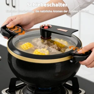 micro pressure pot soup pot+spoon household 7l large capacity 27cm stew pot multi functional non stick pot induction cooker gas