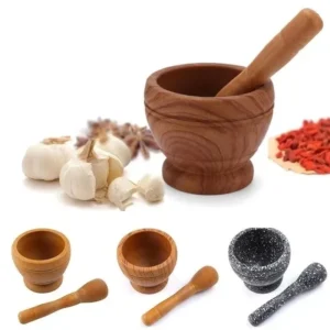 resin setmortar and pestle garlic herb spice mixing grinding crusher bowl restaurant kitchen tools