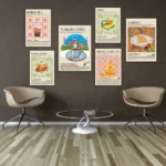 turkish baklava moroccan mint tea cuban coffee masala tea bubble lndian street food egg tarts kitchen food posters home decora