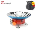 2800w windproof portable outdoor stove camping gas stove picnic burner with storage bag for hiking